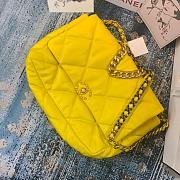 Chanel 19 LARGE Bag Lambskin YELLOW 36CM - 2