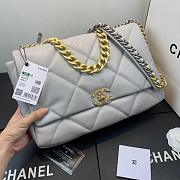 Chanel 19 LARGE Bag Lambskin GREY 36CM - 5