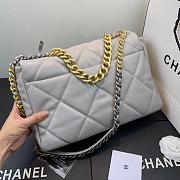 Chanel 19 LARGE Bag Lambskin GREY 36CM - 2