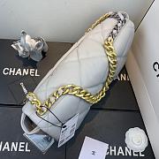 Chanel 19 LARGE Bag Lambskin GREY 36CM - 3
