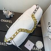Chanel 19 LARGE Bag Lambskin WHITE 36CM - 6