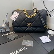 Chanel 19 LARGE Bag Lambskin BLACK 36CM - 1