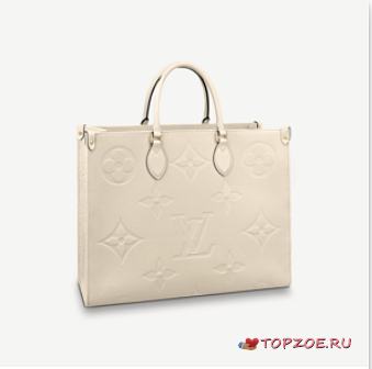 LV ONTHEGO GM M44576 CREAM WHITE SIZE41CM - 1
