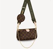 LV MULTI POCHETTE ACCESSOIRES BLACK STRAP M44823 SIZE 25 CM - 1