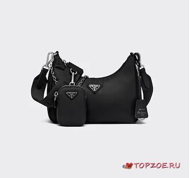 PRADA RE-EDITION 2005 RE-NYLON BAG BLACK SIZE22CM - 1
