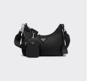 PRADA RE-EDITION 2005 RE-NYLON BAG BLACK SIZE22CM - 1