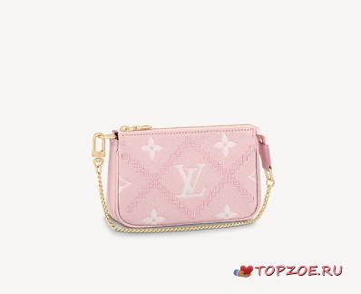 LV MINI POCHETTE ACCESSOIRES M81140 PINK 15.5CM - 1
