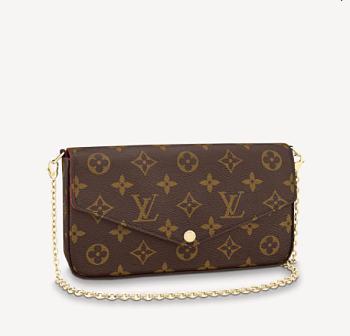 LV POCHETTE FELICIE MONOGRAM M61276 SIZE 21CM