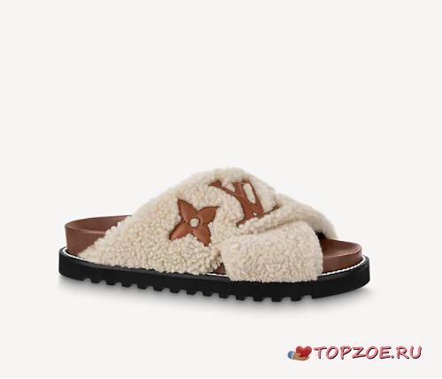 LV PASEO FLAT COMFORT MULE NUDE - 1