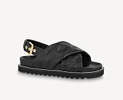 LV PASEO FLAT COMFORT SANDAL BLACK - 1