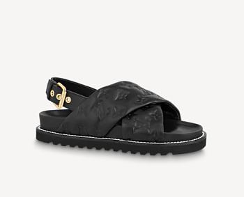 LV PASEO FLAT COMFORT SANDAL BLACK
