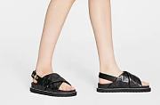 LV PASEO FLAT COMFORT SANDAL BLACK - 5