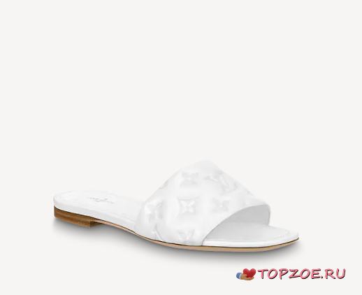 LV REVIVAL FLAT MULE WHITE - 1