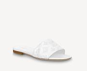 LV REVIVAL FLAT MULE WHITE - 1
