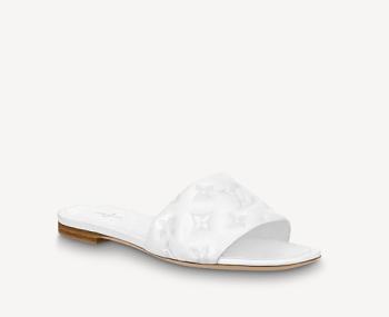 LV REVIVAL FLAT MULE WHITE