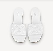 LV REVIVAL FLAT MULE WHITE - 3