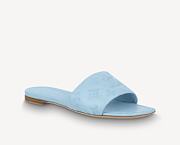 LV REVIVAL FLAT MULE BLUE - 1