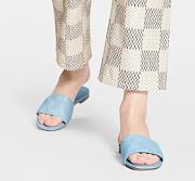 LV REVIVAL FLAT MULE BLUE - 4