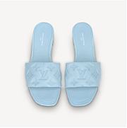 LV REVIVAL FLAT MULE BLUE - 2
