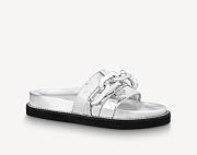 LV SUNSET FLAT COMFORT MULE WHITE - 1