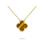 Van Cleef & Arpels Vintage Alhambra pendant Tiger Eye - 1