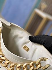 CHANEL CC HOBO BAG CALFSKIN WHITE 28CM - 4
