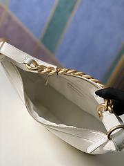 CHANEL CC HOBO BAG CALFSKIN WHITE 28CM - 3