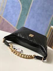 CHANEL CC HOBO BAG CALFSKIN BLACK 28CM - 5