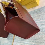FENDI LARGE SUNSHINE BURGUNDY RED 40.5 CM - 2