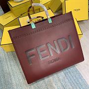 FENDI LARGE SUNSHINE BURGUNDY RED 40.5 CM - 3