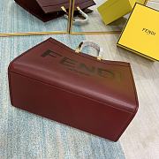 FENDI LARGE SUNSHINE BURGUNDY RED 40.5 CM - 4