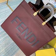 FENDI LARGE SUNSHINE BURGUNDY RED 40.5 CM - 5