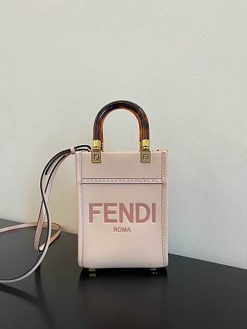 Fendi MINI Sunshine Shopper Cream Pink 13cm