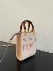 Fendi MINI Sunshine Shopper Cream Pink 13cm - 3