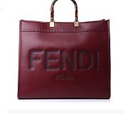 FENDI LARGE SUNSHINE BURGUNDY RED 40.5 CM - 1