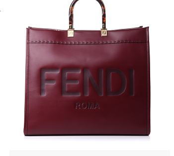 FENDI LARGE SUNSHINE BURGUNDY RED 40.5 CM