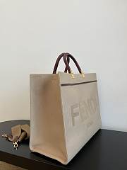 FENDI SUNSHINE LARGE CANVAS BEIGE 40CM - 6