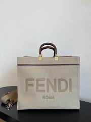 FENDI SUNSHINE LARGE CANVAS BEIGE 40CM - 3