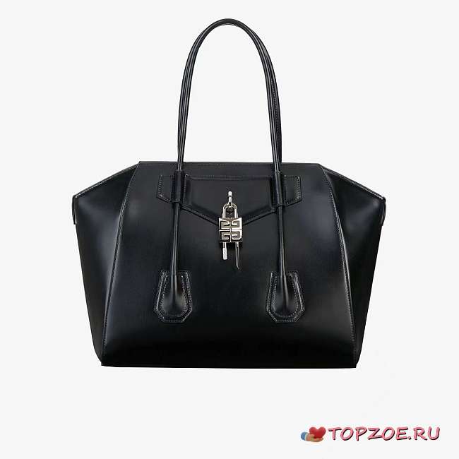 GIVENCHY ANTIGONA LOCK MEDIUM BAG BLACK 42CM - 1