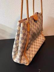 LV NEVERFULL CREAM WHITE CHECKERBOARD FRINGED NEVERFULL 32CM - 4
