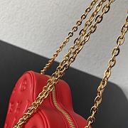 LV  Heart on Chain Monogram Red Lambskin 22CM - 2