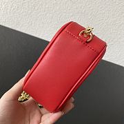 LV  Heart on Chain Monogram Red Lambskin 22CM - 3