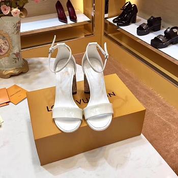 LV HEELS WHITE