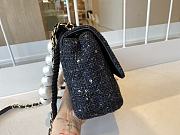 CHANEL Tweed Medium Pearl Handle Flap  - 5