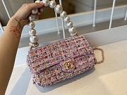 CHANEL Tweed Mini Pearl Handle Flap  - 4