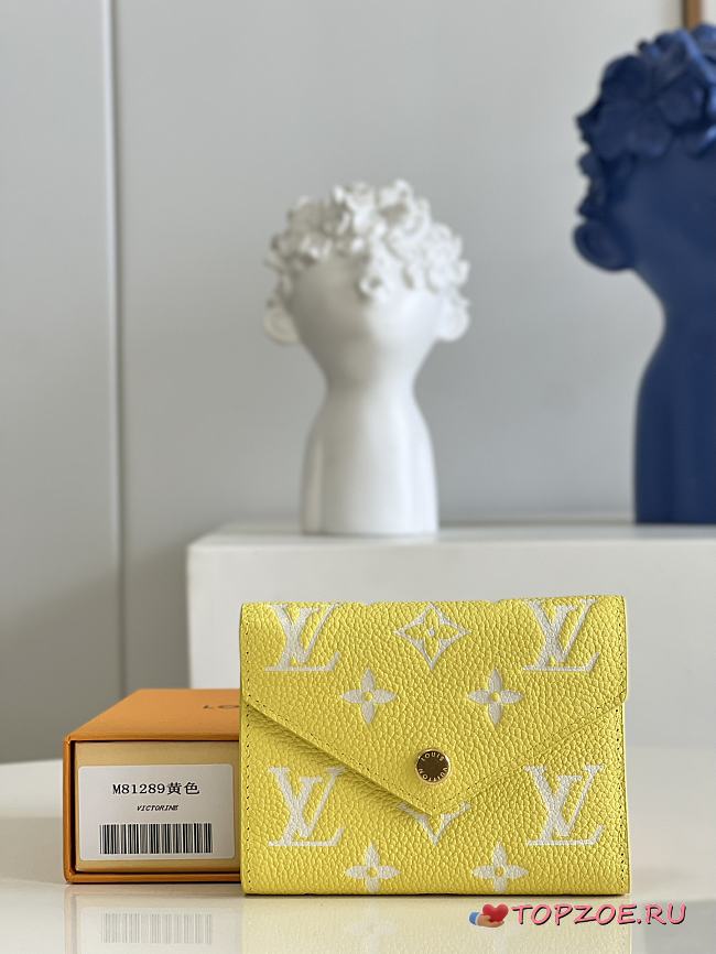 LV WALLET VICTORINE SPRING IN THE CITY YELLOW 12CM - 1