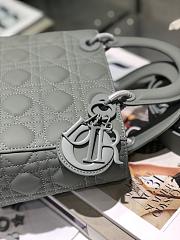 Dior Lady Ultramatte Cannage Calfskin My Abcdior Gray Shoulder Bag 20CM - 6