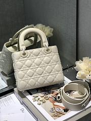 Dior Lady Ultramatte Cannage Calfskin My Abcdior Latte Shoulder Bag 20CM - 2
