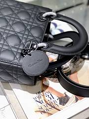Dior Lady Ultramatte Cannage Calfskin My Abcdior Black Shoulder Bag 20CM - 3