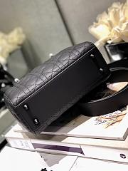 Dior Lady Ultramatte Cannage Calfskin My Abcdior Black Shoulder Bag 20CM - 5
